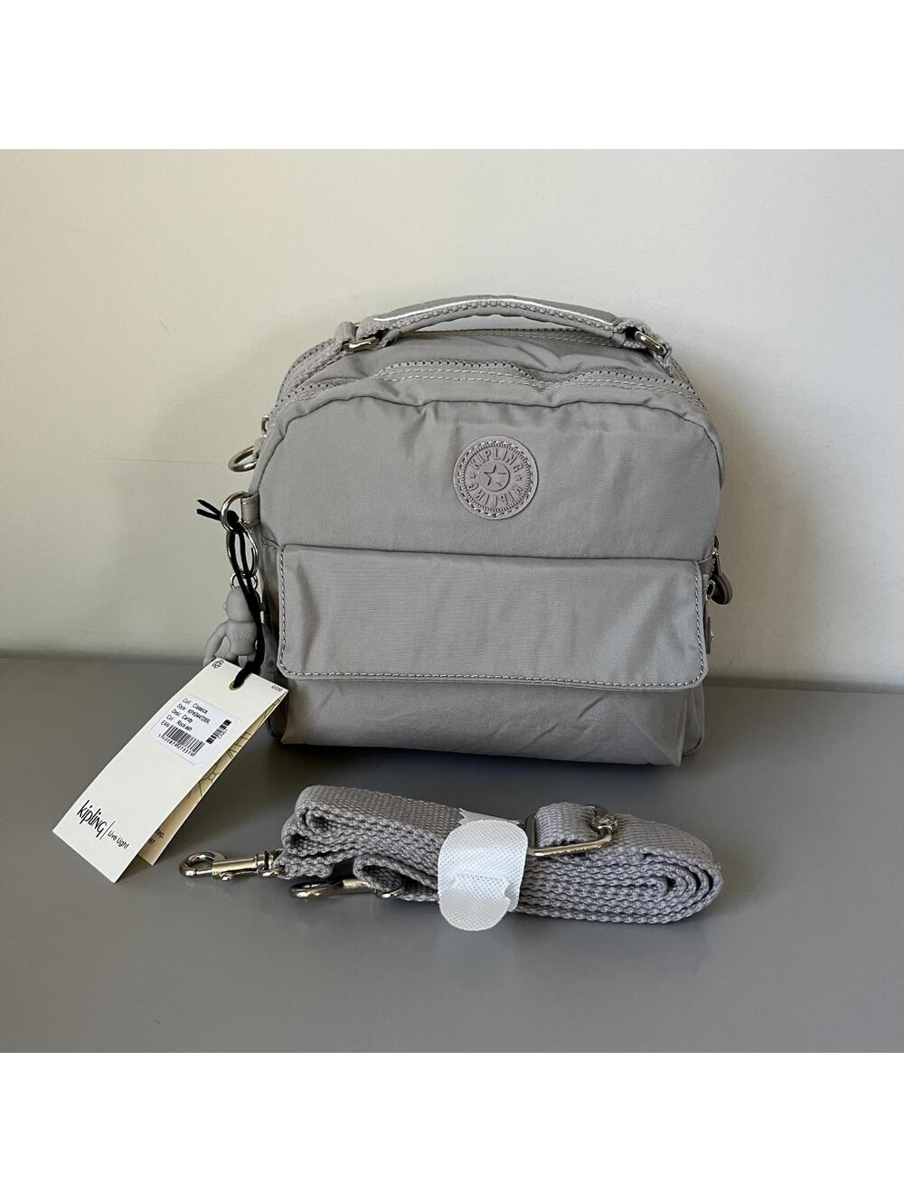 Kipling Candy Convertible Mini Backpack in Roch Ash NWT